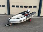 Hibo Rib 300 met Yamaha 5pk 4-takt en strandtrailer, Gebruikt, Benzine, Minder dan 70 pk, Overige materialen