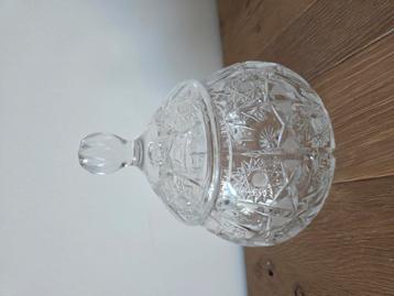 Vintage kristallen bonbonschaal snoepschaal beschikbaar voor biedingen