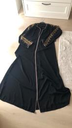 Nieuwe abaya met rits en glitter op de mouwen S/M, Ophalen of Verzenden, Zo goed als nieuw, Zwart, Overige typen