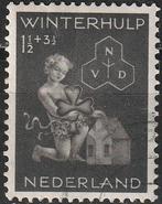 132. Nederland 423 gest. Winterhulp, Verzenden, Na 1940, Gestempeld