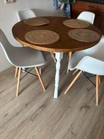Ronde eettafel, 100 cm doorsnede, Huis en Inrichting, Tafels | Eettafels, Ophalen, 100 tot 150 cm, Zo goed als nieuw, Eikenhout