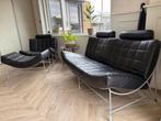 Leolux volare bank fauteuil en hocker zwart, Huis en Inrichting, Banken | Bankstellen, Ophalen, Gebruikt, Rechte bank, Minder dan 150 cm