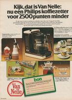 Retro reclame 1976 Van Nelle cadeau's koffiezetter, Verzenden, Overige typen