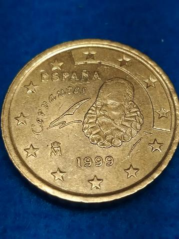 Spanje 50 Cent Euro 1999 Cervantes beschikbaar voor biedingen