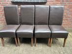 4 Eettafelstoelen, Huis en Inrichting, Stoelen, Ophalen, Gebruikt, Bruin, Vier