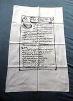 Witte katoenen theedoek * Rules of the Loo and Bath, Verzenden, Zo goed als nieuw, Wit, Theedoek of Handdoek