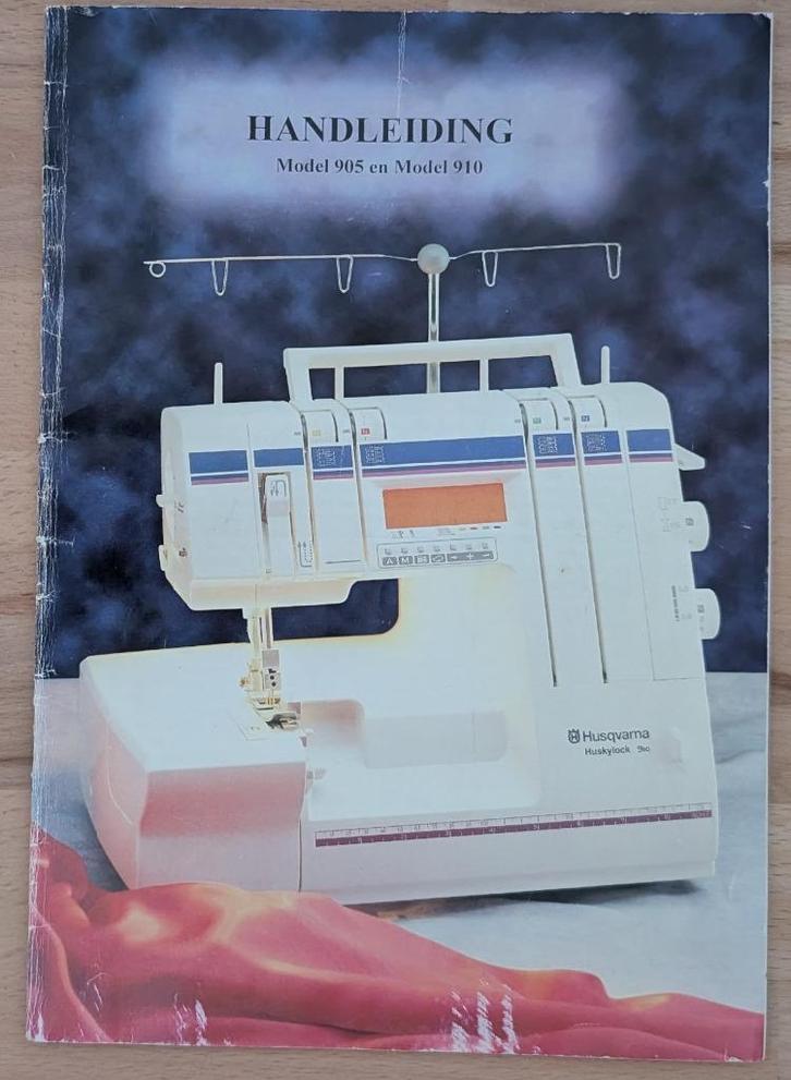 Handleiding Husqvarna Huskylock 905 en 910, Hobby en Vrije tijd, Naaimachines en Toebehoren, Gebruikt, Lockmachine, Husqvarna