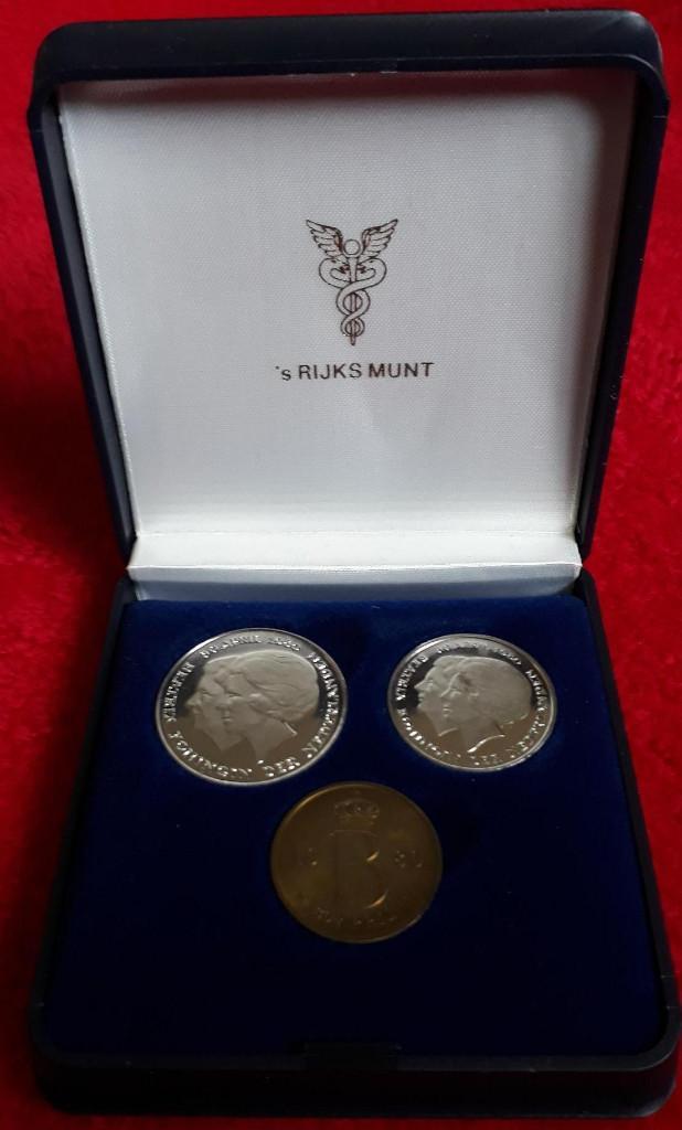 Nederland jaarset munten 1980, inhuldiging Beatrix, FDC., Postzegels en Munten, Munten | Nederland, Setje, Koningin Beatrix, Ophalen of Verzenden