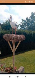 Ooievaar op nest, geboortebord, te huur, Kinderen en Baby's, Kraamcadeaus en Geboorteborden, Ophalen, Zo goed als nieuw