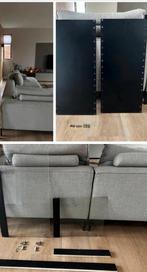 Lundia kast zwarte glazen deur, staander diverse onderdelen, Ophalen, Gebruikt