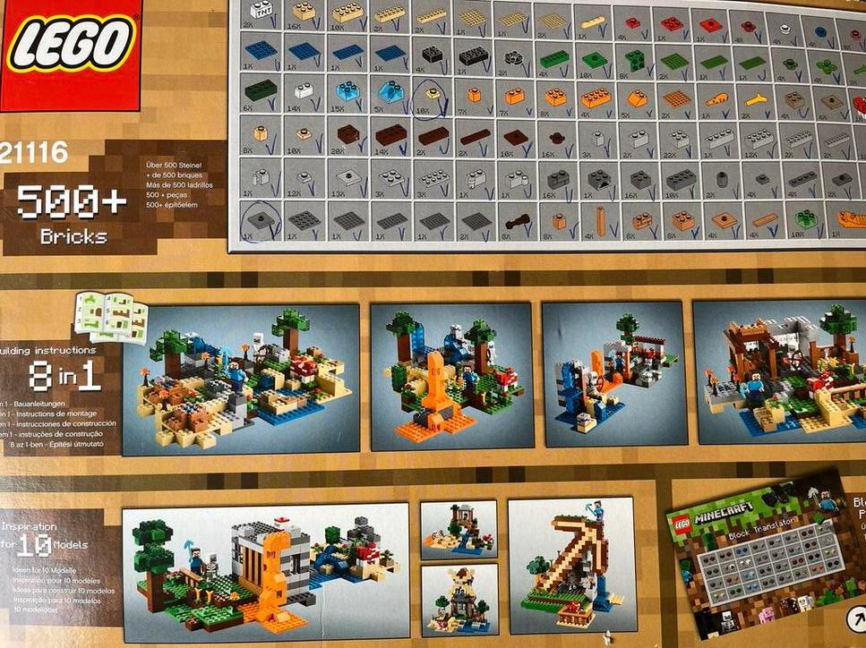 Lego Minecraft crafting box Set 21116, Kinderen en Baby's, Speelgoed | Duplo en Lego, Ophalen of Verzenden, Gebruikt, Complete set