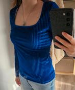 Blauw velvet shirt lange mouwen - Nieuw!, Blauw, Nieuw, Ophalen of Verzenden, Lange mouw