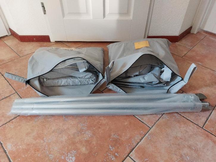 Mobiel zijwand 220 rechts&links+aandrukstangen+koppelstrips, Caravans en Kamperen, Caravan accessoires, Zo goed als nieuw, Ophalen of Verzenden