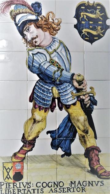 Groot tegeltableau, Grutte Pier, ambachtelijke keukentegels. beschikbaar voor biedingen