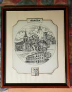 Originele glasgravure Gerard Swaenepoel Merkelbeek, Ophalen of Verzenden