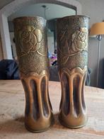 Koperen bewerkte hulzen, liefst ophalen ivm gewicht., Ophalen of Verzenden