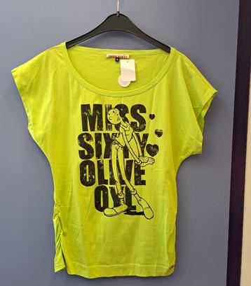 Miss Sixty lime groen shirt popeye Olijfje S 42830 gratis vz