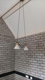 2-delige sfeervolle hanglamp, Huis en Inrichting, Lampen | Hanglampen, Ophalen of Verzenden, Zo goed als nieuw, Glas, 75 cm of meer