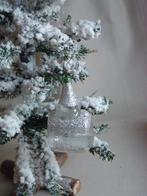 Oud glazen kerkje zilverglitter kerstbal, Diversen, Kerst, Ophalen of Verzenden, Gebruikt