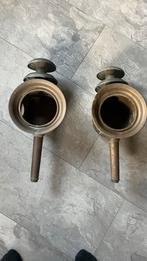 2 Koperen Koetslampen - Wandlampen, Antiek en Kunst, Ophalen of Verzenden