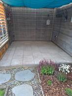 Witte gemalleerde sier terras tegels 40 bij 40, Ophalen, Gebruikt, 5 tot 10 m², Beton