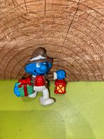 Smurfen kerst smurf met kado en lantaarn, Ophalen of Verzenden, Zo goed als nieuw, Verschillende Smurfen