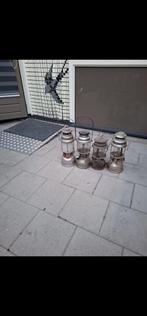 Vintage kerosine lampen 4 stuks, Ophalen of Verzenden