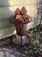 vuurkorf met opvangbak en BBQ rooster, Ophalen, Gebruikt, Vuurkorf