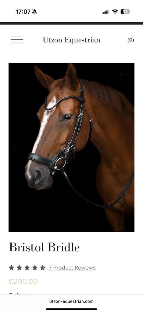 Utzon bristol nieuw full, Dieren en Toebehoren, Paarden en Pony's | Hoofdstellen en Tuigage, Nieuw, Dressuur, Ophalen of Verzenden
