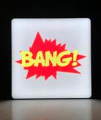 BANG! Comic LED Lamp – Pop-art Stijl Wandlamp, Minder dan 30 watt, Nieuw, Overige fittingen, Ophalen of Verzenden