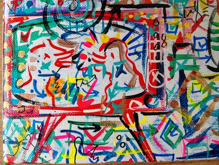 Leo Kogan - The Evening News, Antiek en Kunst, Kunst | Schilderijen | Abstract, Ophalen