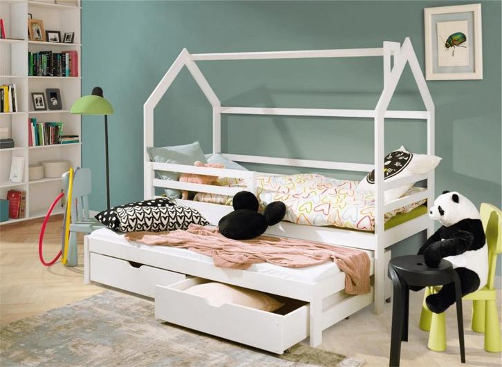 LEOLTE LMdi 200x90 huisbed kinderbed dubbelbed kleur- wit, Kinderen en Baby's, Kinderkamer | Bedden, Nieuw, 180 cm of meer, 85 tot 100 cm