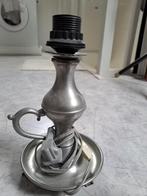 tinnen lampevoet, Huis en Inrichting, Lampen | Tafellampen, Ophalen, Zo goed als nieuw, Massief tin, Minder dan 50 cm