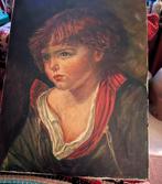 Mooi Portret Schilderij - Olieverf op Doek - Gesigneerd, Antiek en Kunst, Ophalen of Verzenden