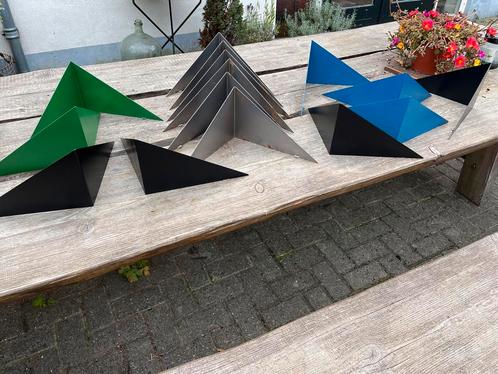 Retro driehoek boeken steun metaal vintage div prijzen, Verzamelen, Retro, Huis en Inrichting, Ophalen of Verzenden