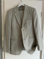 Heren Kostuum maat 46 Beige met krijtstreep, Verzenden, Zo goed als nieuw, Maat 46 (S) of kleiner, Beige