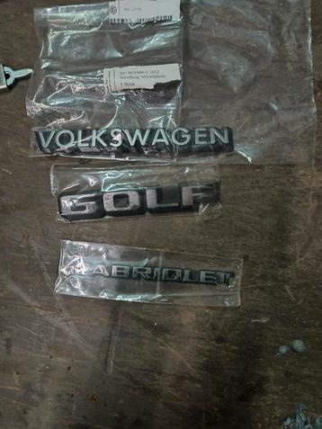 VW Golf 1 Logo + Cabriolet Embleem Set beschikbaar voor biedingen