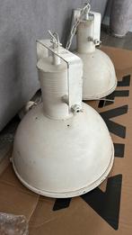 2 Robuuste Industriële Lampen - Gebroken Wit, Ø40cm, Huis en Inrichting, Lampen | Hanglampen, Ophalen, Gebruikt