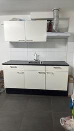 Keukenblokje wit met zwart blad, Huis en Inrichting, Keuken | Complete keukens, Ophalen, Gebruikt, Wit, Overige typen