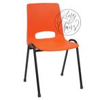 Stapelstoel Samantha oranje kantinestoel stapelbare stoelen, Huis en Inrichting, Stoelen, Everardo, Info@everardo.nl, Ophalen of Verzenden