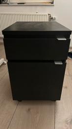 Ladekast met wielen zwart, Huis en Inrichting, Kasten | Ladekasten, Ophalen, Overige materialen, Minder dan 50 cm, 1 of 2 laden
