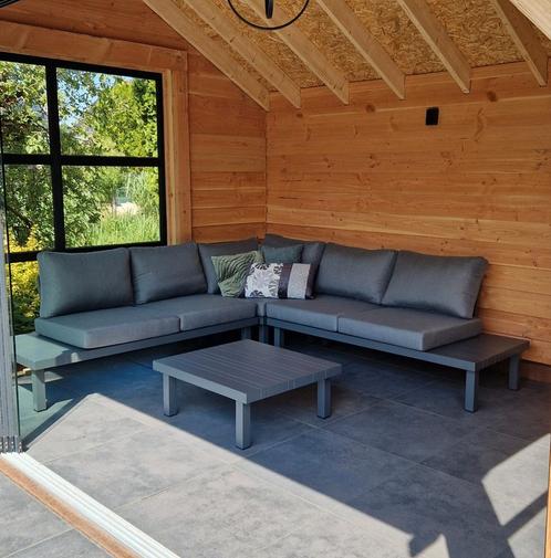 Loungeset  235x235 metaal antraciet z.g.a.n, Tuin en Terras, Tuinbanken, Zo goed als nieuw, Ophalen
