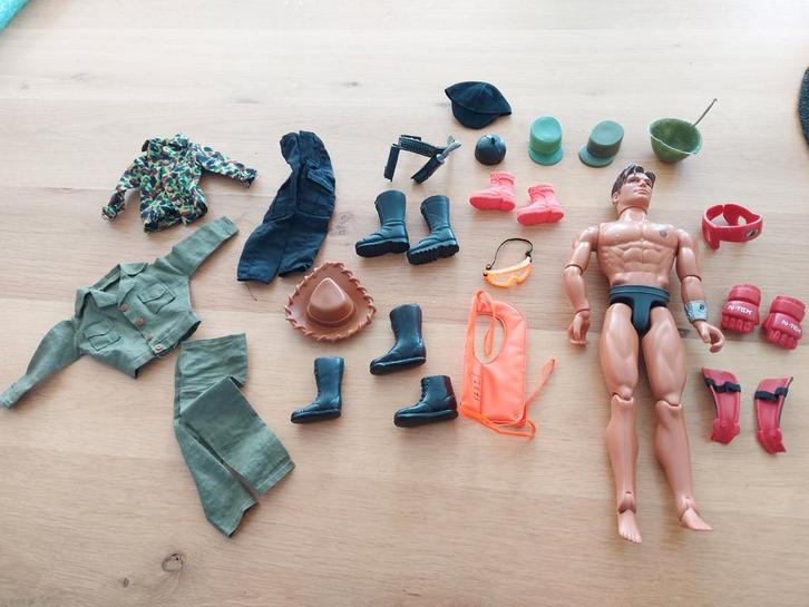 Vintage Action Man Pop met Accessoires, Kinderen en Baby's, Speelgoed | Poppen, Gebruikt, Overige typen, Ophalen of Verzenden