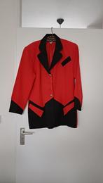 MOOIE ROOD/ZWARTE DAMESBLAZER, Kleding | Dames, Jasjes, Kostuums en Pakken, Ophalen, Zo goed als nieuw, Jasje, Maat 36 (S)