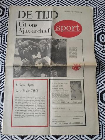 Extra bijlage dagblad De Tijd over Ajax - FC Nürnberg 1968 beschikbaar voor biedingen