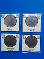Italië: 4 x 100 Lire 1956, 57, 58 & 1959., Ophalen of Verzenden, Italië, Setje