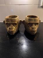 Bloempot 2 x apen intratuin, Rond, Ophalen of Verzenden, Zo goed als nieuw, Minder dan 25 cm