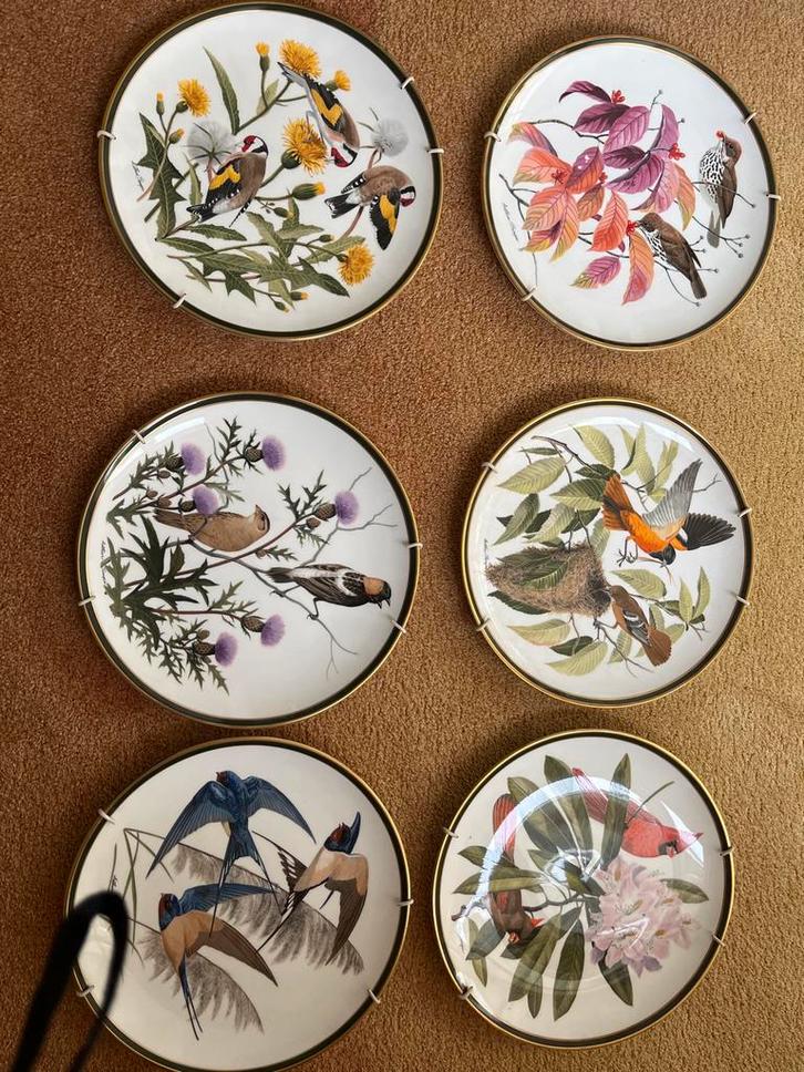 Franklin Porselein Decoratieborden - Vogels (6 stuks), Antiek en Kunst, Antiek | Wandborden en Tegels, Ophalen