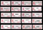 338 Verschillende Aantekenstrookjes, Letter R, Postzegels en Munten, Postzegels | Nederland, Ophalen of Verzenden, Na 1940, Gestempeld