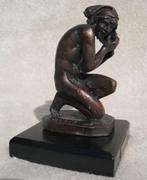 Jeune pecheur   la coquille - Carpeaux, Antiek en Kunst, Ophalen, Brons